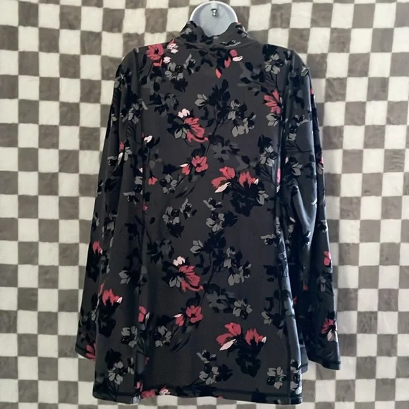 Lane Bryant jacket 22/24 Zip Up Casual floral jogger women’s - Picture 3 of 4